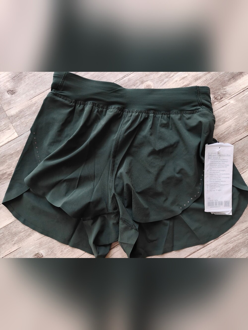 Lululemon Fast And Free High Rise Split Shorts NWT Size XS Rainforest Green